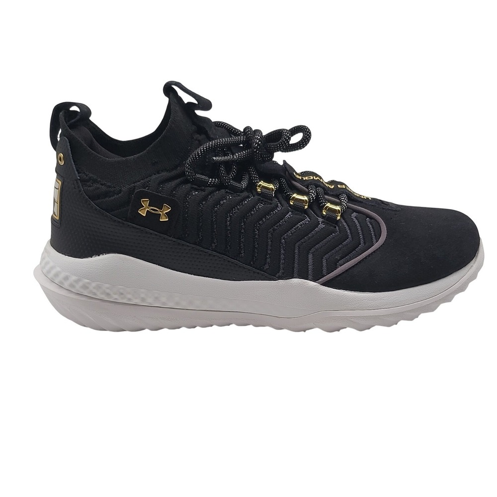 Under Armour Harper 9 Turf Shoes Mens 14 Black Gold Baseball Sneaker 3027443-001